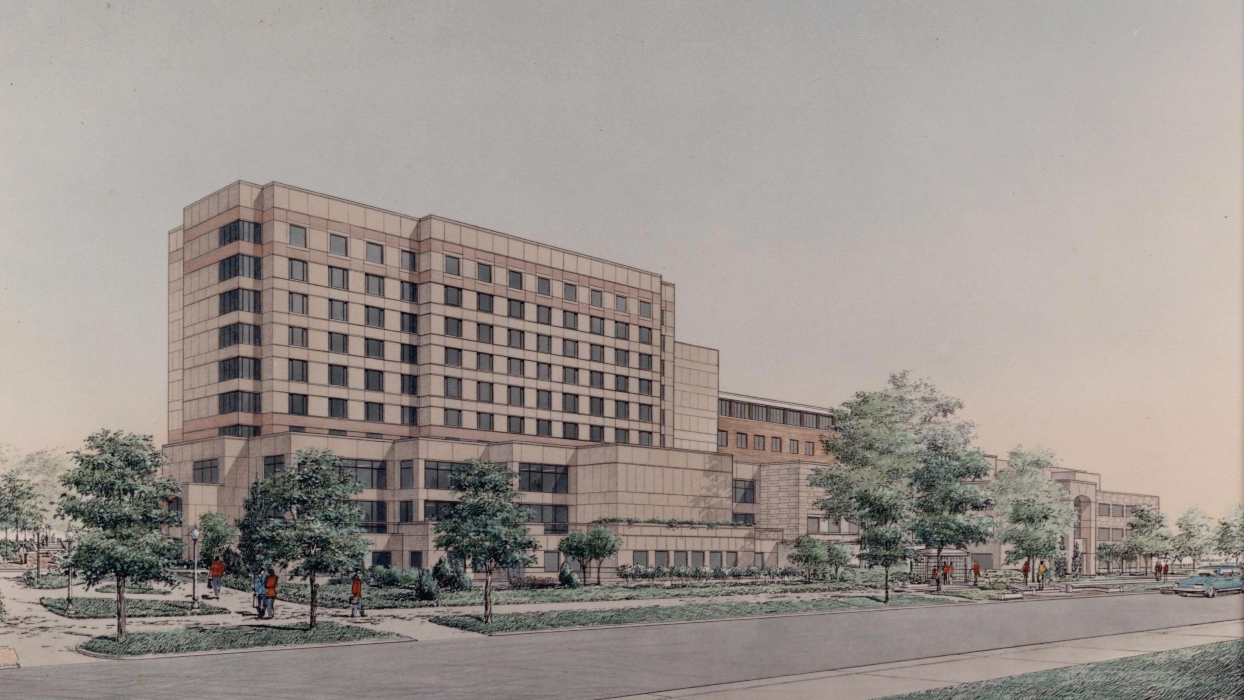 Architects Rendering of the Statler Hotel