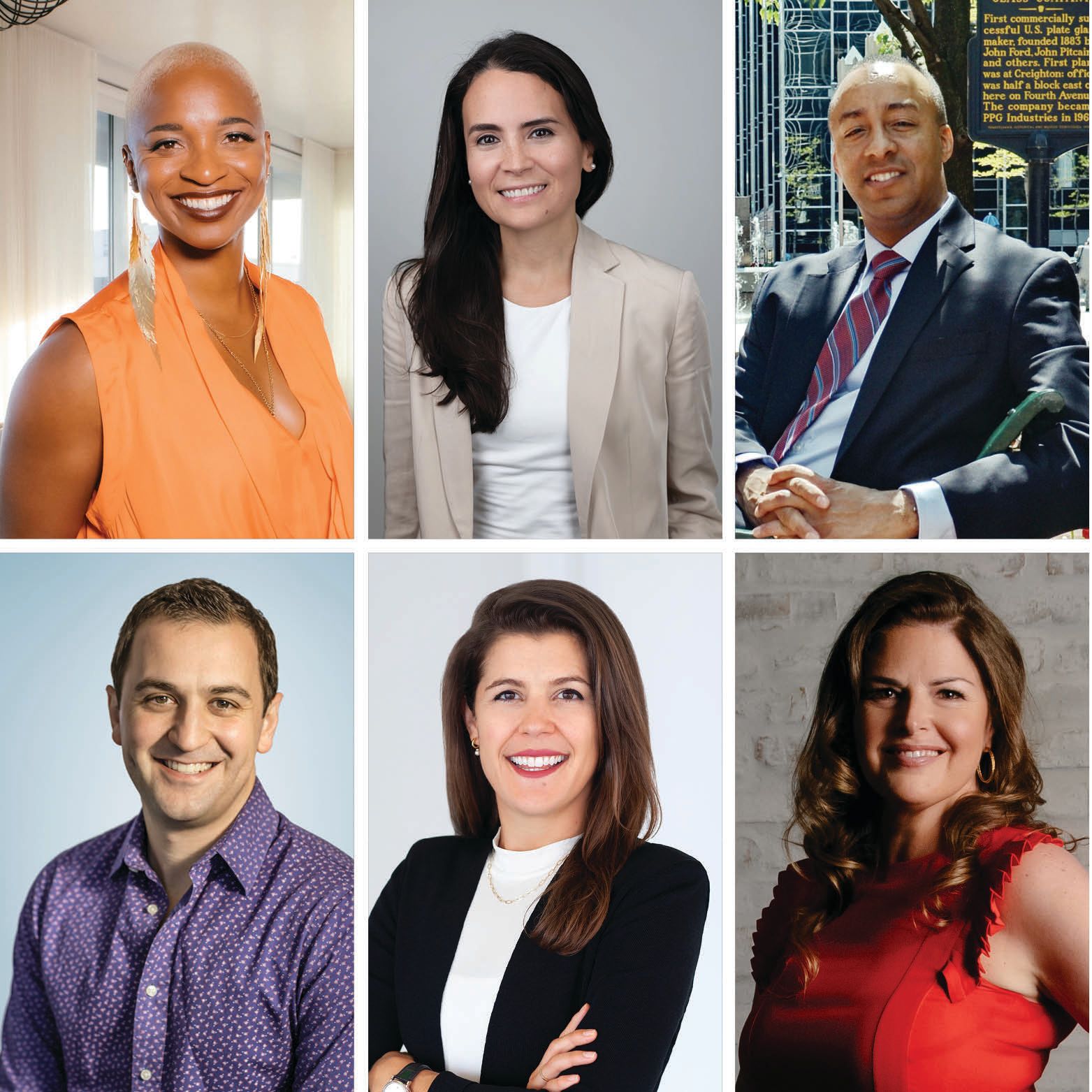 Headshots of the six Hotelie alumni.